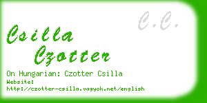 csilla czotter business card